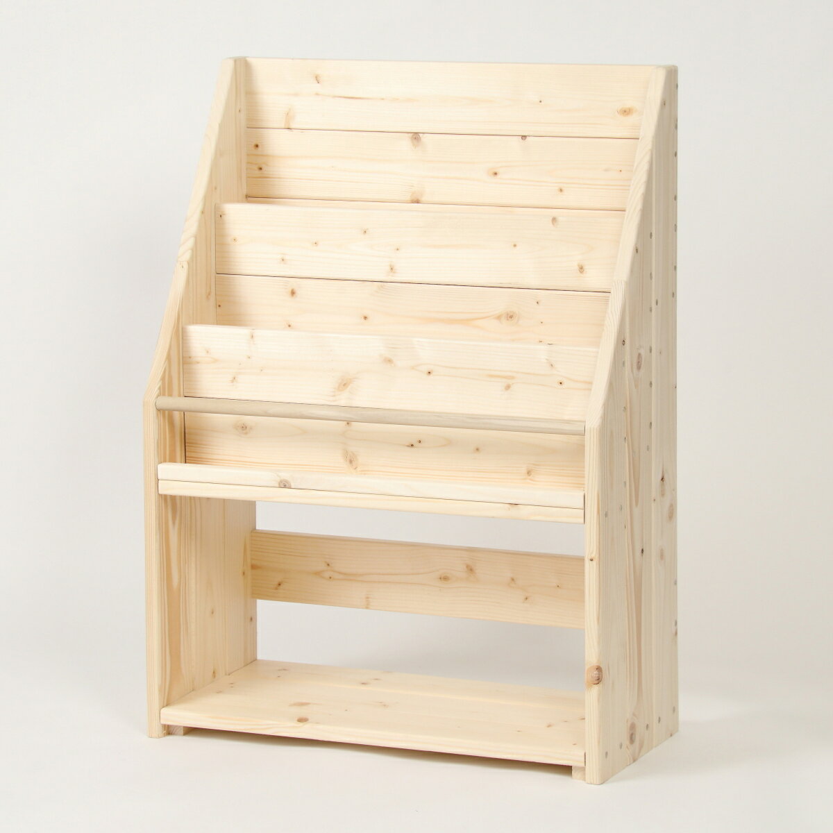 絵本棚 幅65cm 天然木 木製 大容量 無垢...の紹介画像2