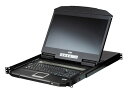 【送料無料】【2年保証】4ポートUSB HDMIマルチビューワイドスクリーンLCD KVMドロワー(デュアルスライド対応) CL3884NW(2)