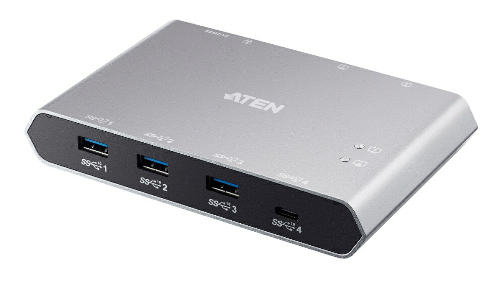 US3342は、ユーザーが2台のUSB-Cノートパソコンで4台のUSBデバイスのデータを共有できるUSB 3.1 Gen2デバイス共有器です。US3342はUSB 3.1 Gen 2に準拠しており、USB 3.1 Gen 1、USB 2.0、USB1.1とも、それぞれ互換します。また、データ転送速度は最大10Gbpsに対応しています。US3342に付属しているワイヤードリモコンは、どのコンピューターがアクティブであるかをLEDで表示するため、コンピューターの切替を簡単かつスピーディーに行うのに便利です。また本製品は、WindowsまたはMac搭載のUSB-Cノートパソコンに適合した電源に、5V、9V、15V、20VのPDプロファイル仕様を提供します。US3342の専用ソフトウェアBEZEL X（クロス）を使えば、2台のノートパソコンでプラットフォーム（Windows、Mac）が異なっていても、画面から画面へとマウスをドラッグすることで、ファイルを共有したりデータをやりとりしたりすることが可能になります。このソフトウェアによって、ファイルの操作や転送がマウスの操作ひとつで、より簡単に行えるようになります。接続ケーブルは、ポートと同じ数だけ製品パッケージに同梱されているため、USBケーブルを追加で購入する必要はありません。このUSB-Cケーブルは、USB-Cノートパソコンに接続して使用します。US3342は、USB-Cノートパソコン向けのソリューションにおいて、最もコストパフォーマンスに優れた製品の一つと言えます。コンパクトな筐体に多機能を搭載したUS3342は、デスクトップ環境のスペースの削減と効率的な機器配置を求めるユーザーにとって、理想的な製品です。 同梱品 USB-C 3.1 Gen 2ケーブル×2ワイヤードリモコン×1クイックスタートガイド×1 仕様 コンピューター接続数2コネクターコンピューターUSB 3.1 Gen 2 Type-C メス×2（Black）デバイスUSB 3.1 Gen 2 Type-A メス×3（Blue）USB 3.1 Gen 2 Type-C メス×1（Black）電源USB Type-C メス×1（5V、9V、15V、20V出力のUSB PD3.0対応）ポート選択入力： ワイヤードリモコン / ソフトウェア消費電力TBDLED選択2（White）動作環境動作温度0~40℃保管温度-20~60℃湿度0~80% RH、結露なきことケースケース材料アルミ重量0.26 kgサイズ(W×D×H)143×90×23.8 mm 特徴 ・USB-Cコンピューター2台でUSB 3.1 Gen 2周辺機器4台を共有。データ転送速度は最大10Gbps・USB Power Delivery 3.0（PD 3.0）対応 -最大85Wでノートパソコンを充電（USB-C電源アダプターが追加で必要）※・BEZEL X - 2種類のプラットフォーム（Windows、Mac）間でファイル転送機能とマウス操作を実現・電力プロファイル5V、9V、15V、20Vの電源仕様に対応・ワイヤードリモコンのボタン操作でデバイスを切替・LEDコンソール・インジケーター - アクティブなコンピューターをLED表示・プラグアンドプレイ - ドライバーや追加の電源アダプターは不要・過電流保護 ※ 機器の充電には、LPS（Limited Power Source）認証済みのUSB-C PD電源アダプター（65W以上）を推奨。基本的なUSBの機能とビデオ出力を行うための最小システム電源要件は5V、3A。 構成図