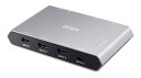 ATEN USB-C ハブ 2ポートUSB 3.1 Gen2 USB切替器(PC間ドラッグ&ドロップデータ転送対応)US3342コンピューター接続:USB 3.1 Gen 2 Type-C×2、周辺機器:USB 3.1 Gen 2 Type-A×3/USB 3.1 Gen 2 Type-C×1、PD対応:USB Type-C×1【送料無料】【3年保証】