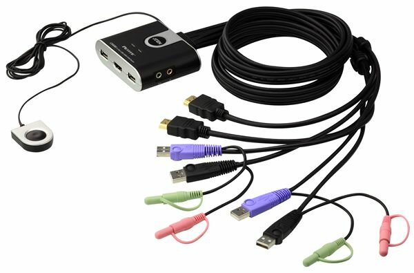 【送料無料】【3年保証】HDMI・オーディオ対応2ポートUSB KVMPスイッチ【CS692】