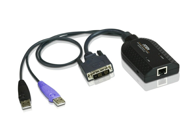 KA7166は、Cat5タイプのALTUSEN KVMスイッチと、DVI-DとUSBインターフェースを搭載したコンピューターとの接続に使用するコンピューターモジュールです。本製品はDVI-D出力に対応し、ターゲットコンピューターを接続するためのUSBインターフェースを搭載して、バーチャルメディアおよびCAC※に対応しています。本製品はコンパクトで軽量なデザインであり、また、信号補正機能や信号遅延スキューテクノロジーを搭載しているため、画質を改善することが可能となっている次世代コンピューターモジュールです。 ※バーチャルメディアおよびCACリーダー機能は、下記KVMスイッチには対応していません。KH1508A、KH1516A、KH1508Ai、KH1516Ai、KL1508A、KL1516A、KL1508Ai、KL1516Ai、KH2508A、KH2516A、KN2116A、KN4116、KN2132、KN4132 同梱品 なし 仕様 コネクターコンピューターキーボード/マウス：USBタイプA　オス×1モニター：DVI-D　オス×1スマートカード/CAC：USBタイプA　オス×1リンクRJ-45×1LEDオンライングリーン×1電源オレンジ×1ケースケース材料プラスチック重量0.14 kg ( 0.31 lb )サイズ(W×D×H)91×56×22 mm 特徴 自動信号補正機能(ASC)搭載により、延長距離を変更する場合でもDIPスイッチ等の設定は不要 キーボード/マウスエミュレーション - KVMスイッチはモジュールの取り外しや付け替えの影響を受けることなく動作 ファームウェアアップグレード可能 解像度※1&nbsp;- 最大1,920&times;1,200（ブランキング低減） 高い信頼性と互換性を誇るASIC搭載 インターフェース(PS/2、USB)を自由に組み合わせて、全てのコンピューターのタイプ（Windows、Linux、Mac、Sun)に対応可能な自動変換機能付 設置の際に扱いやすいコンパクトサイズ バーチャルメディア対応※2 スマートカード/CACリーダー対応※2 ※ KA7166への電源供給のため、2個のUSBコネクター両方をUSBポートに挿入してください。※1 最大解像度は送信距離によって異なります。詳細は接続するKVMスイッチのWebサイトをご参照ください。※2 バーチャルメディアおよびCACリーダー機能は、下記KVMスイッチには対応していません。KH1508A、KH1516A、KH1508Ai、KH1516Ai、KL1508A、KL1516A、KL1508Ai、KL1516Ai、KH2508A、KH2516A、KN2116A、KN4116、KN2132、KN4132 構成図