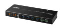 ATEN 8×4ポート USB3.2 Gen1 業務用デバイス共有器(4入力) US3384I