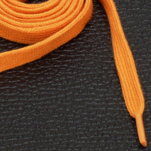 【スニーカー用靴ヒモ】平紐-90cm-オレンジ【2本1組】［ネコポス対応］