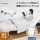 介護ベッド 電動ベッド 楽(らく) 【介護向け】コンセント 本棚付き 2モーターベッド 電動リクライニングベッド 介護ベット 非課税 車椅子| シングル マット付き 介護用ベッド マットレス付き 引き出し付き 病院 医療 施設