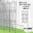 39対応 IBフェンス ローズスリム ハイタイプ 2枚セット トレリス ハート クレマチス おしゃれ バラ 固定 アイアン ガーデニング ローズ オベリスク つる性植物 誘引 隣家 境界 挿すだけ モッコウバラ フェンス つるバラ 庭 ibf-rsslim220-2p