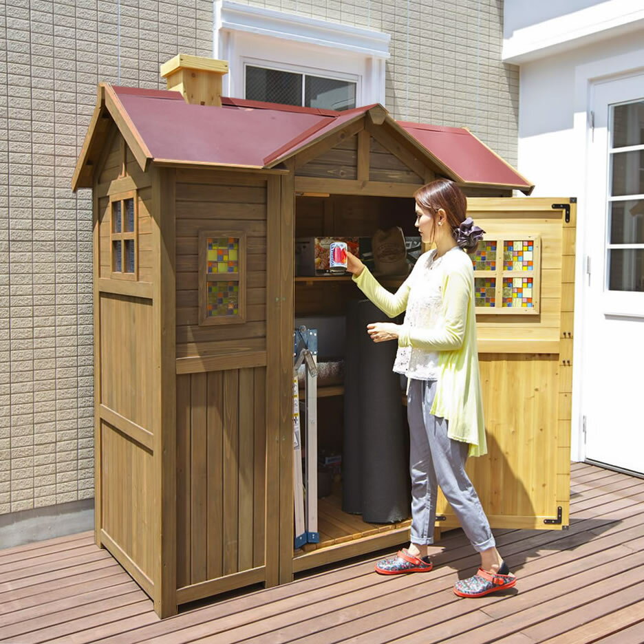ポタジェ ガーデンシェッド 超大型 木製物置小屋 1台 倉庫 収納 ポタジェ ガーデンシェッド 超大型 木製物置小屋 1台 倉庫 収納