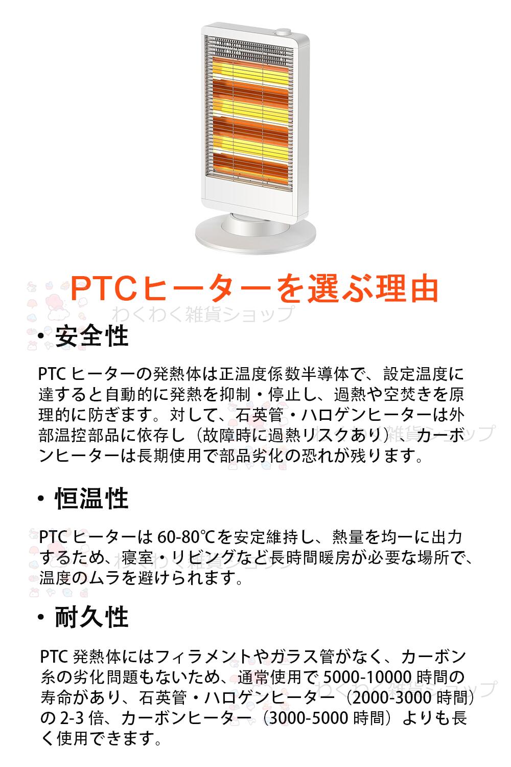 即暖 ヒーター 電気ストーブ 足元 小型 省エネ 電気ヒーター 三段階調節 電気スト...