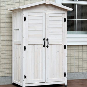 屋外用収納庫 【三角屋根収納庫 KGRS1600】 【送料無料・正規品】 木製物置 木製収納庫 天然木物置 天然木収納庫 庭用収納庫 ガーデン用収納庫