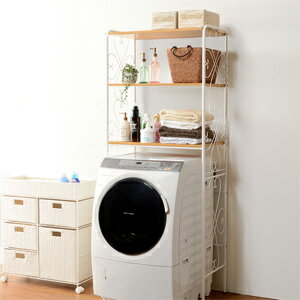＼ページ限定・ティースプーン付／　ランドリー上収納棚 【洗濯機ラック KCC-3041】 【送料無料】 [ランドリースペースで洗濯用品や小物を3段の棚で整理整頓できる洗濯機用ラック]