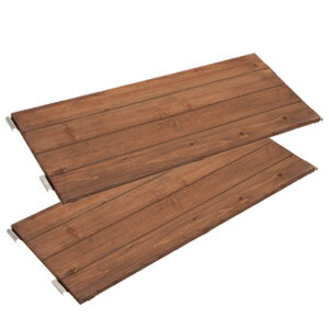 \ページ限定・ティースプーン付/ 追加棚板 【古木調天板 室外機カバー 棚板2枚組 NJ-0543】 【送料無料・日本製】