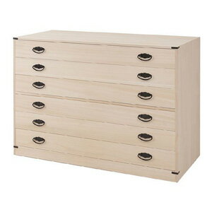 桐タンス 着物 【桐6段チェスト 高さ74.5cm HI-0066】【送料無料】の通販