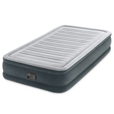 ＼ページ限定・ティースプーン付／　INTEX エアーベッド シングル TWIN COMFORT-PLUSH MID RISE AIRBED 67765JB ★送料無料★［電動エアーベッド 電動ベッド シングルベッド］