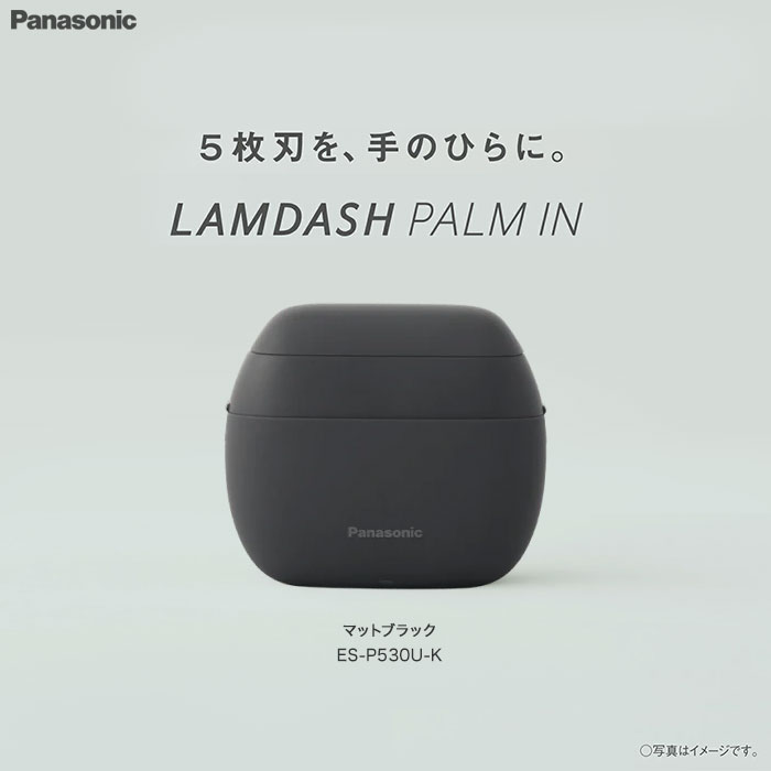 アテーネの【2026年9月新型モデル/8月下旬発送予定】＼ページ限定・ティースプーン付／　5枚刃シェーバー【送料無料】【パナソニック ラムダッシュ パームイン ES-P530U-K】丸洗いできて清潔なメンズシェーバー お風呂で使える 泡メイキングモード Panasonic 海外使用可 しっかり深剃り｜アングル2
