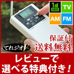 ワンセグラジオ 【送料無料・保証付】 ポケットラジオ 携帯ラジオ ポータブルラジオ 【クマザキエイム テレビ音声/AM/FMラジオ てれジオV TVR-219】 テレビが聞ける