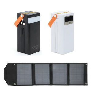 \ページ限定・ティースプーン付/ 大容量50000mAh コンパクトバッテリー/ソーラーパネルセット DX-HPB