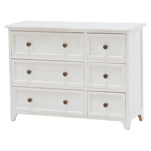 【送料無料】【シャビーウッドファニチャー ローチェスト アンティークホワイト MCH-5388AW】ローチェ..