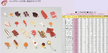 イワイサンプル　糖尿病関連　「コレステロールの多い食品」1式セット/食品サンプル/栄養指導用フードモデル