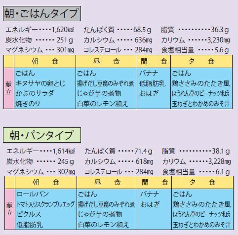 イワイサンプル　心臓高血圧　献立【フルセット　Aセット】/食品サンプル/栄養指導用フードモデル