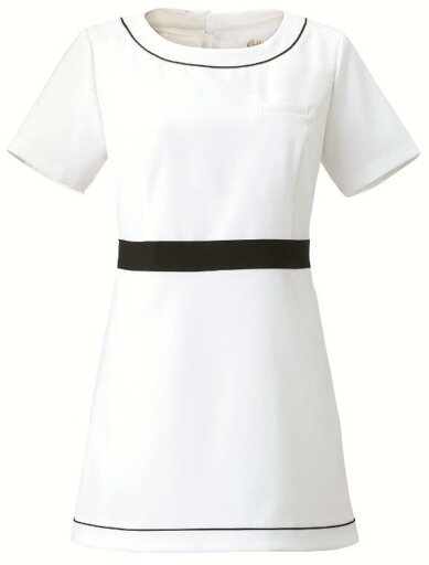 Calala(キャララ) CL-0183 チュニック 半袖 エステ・美容・クリニック衣料/制服/ユニフォーム ホワイト/ブラック/クリーム Calala(キャララ) CL-0183 チュニック 半袖 エステ・美容・クリニック衣料/制服/ユニフォーム ホワイト/ブラック/クリーム