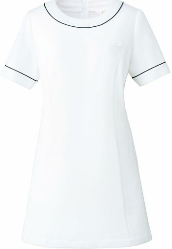 Calala(キャララ) CL-0204 チュニック 半袖 エステ・美容・クリニック衣料/制服/ユニフォーム ベージュ/ブラック Calala(キャララ) CL-0204 チュニック 半袖 エステ・美容・クリニック衣料/制服/ユニフォーム ベージュ/ブラック