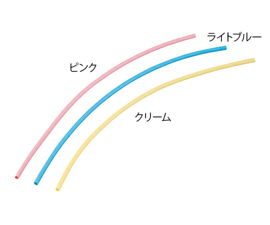 7-7690-※ ディスポ駆血帯（ラテックスフリー）ゴムのみ 100本入 ピンク/ライトブルー/クリーム