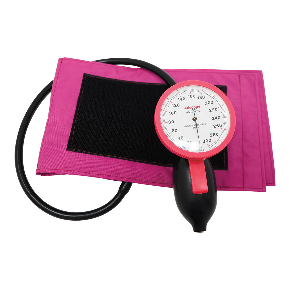 ADラージゲージ血圧計（ワンハンドタイプ）本体 マゼンタ　ADC226M　(9-1434-01)