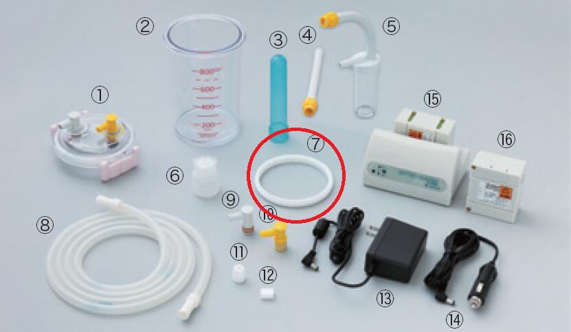 新鋭工業　7.部品　パワースマイルKS-800用吸引瓶パッキン　140030804　11400-015A