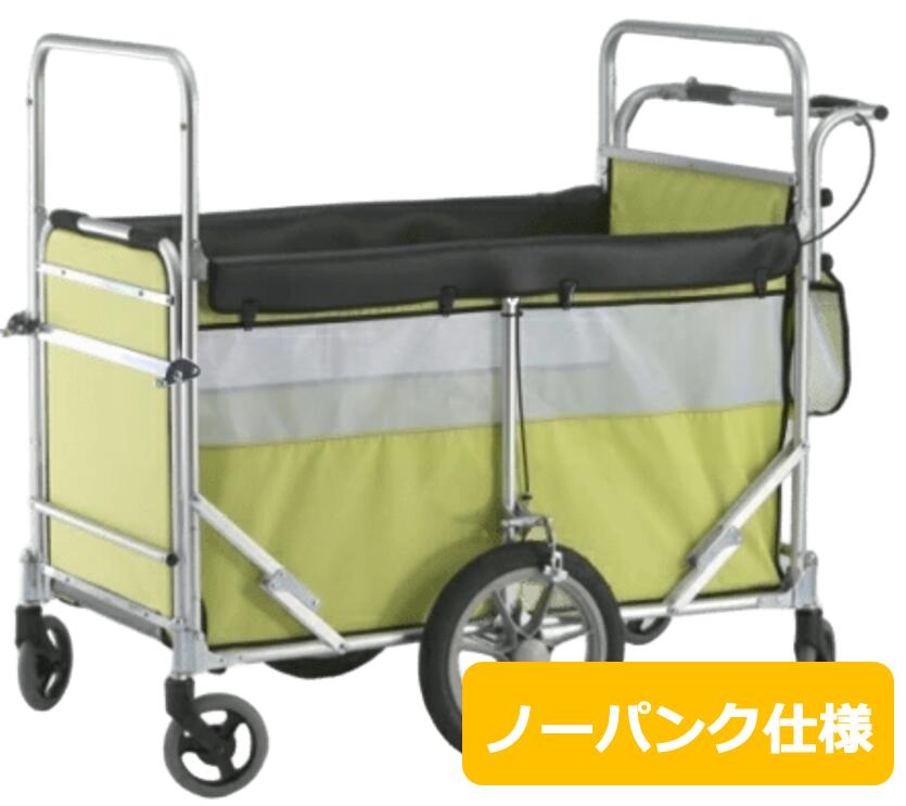 五十畑工業 ロングライトバス 多人数用ベビーカート 6~8人乗りタイプ 【ノーパンク仕様】 グリーン