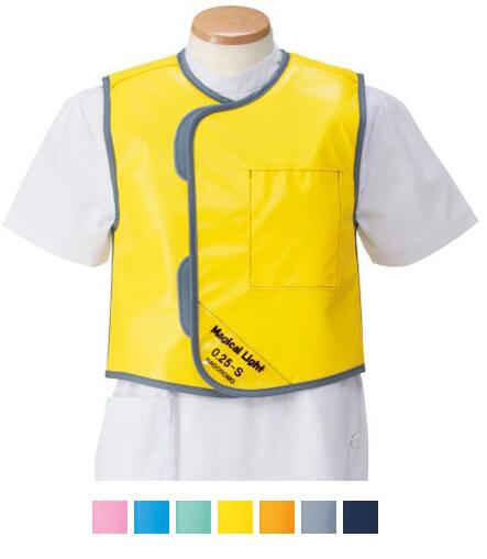 【医療機関限定】マエダ 羽衣 放射線障害防護衣 ハーフコート SLH2-25L Lサイズ ソフライト(含鉛) カラー全7色