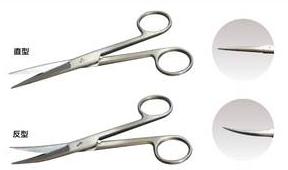 外科剪刀　反型　両尖　サイズ:140mm 140-CSS/林刃物(株)