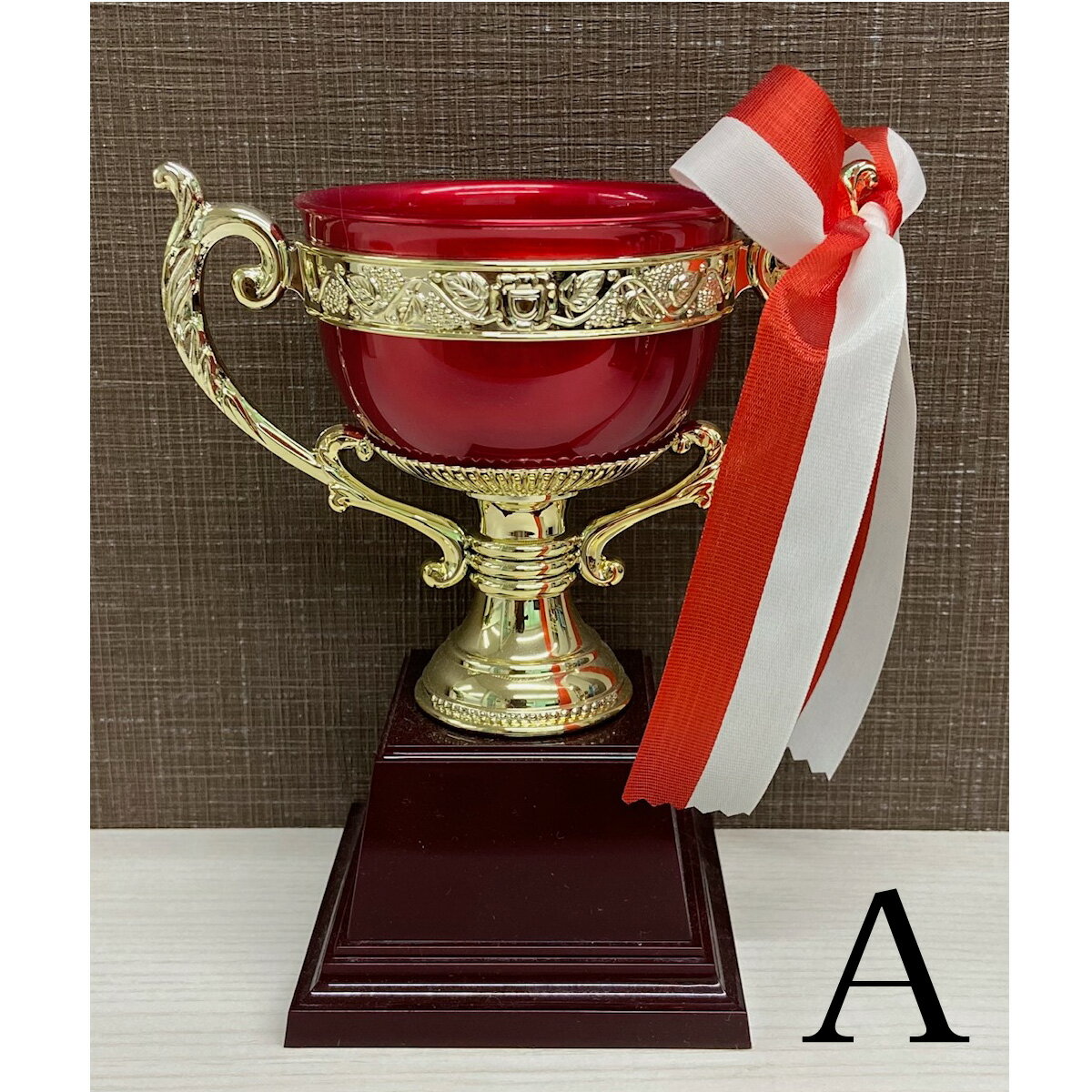 優勝カップ(外径8cm×高さ15.5cm)赤 MC54