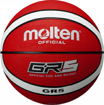 バスケットボール（ジュニア） モルテン molten バスケットボール GR5 5号球 レッド×ホワイト BGR5-RW