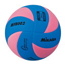 ミカサ MIKASA 混合バレーボール 5号球 ブルー×ピンク　日本混合バレーボール協会公式試合球 MVB002-BP