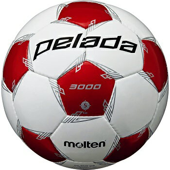 【ネーム加工可】モルテン molten サッカー ペレーダ3000 土用 5号球 ホワイト×メタリックレッド 検定球 F5L3000-WR