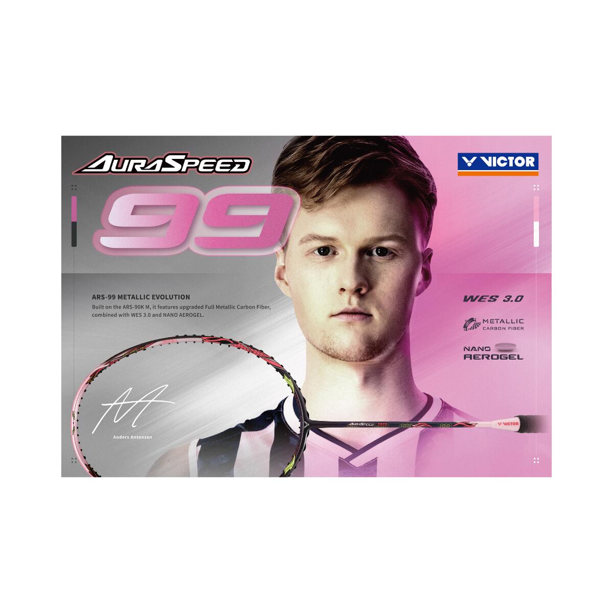 【※ガット張り工賃無料】ビクター VICTOR AURASPEED99 オーラスピード99 バドミン...
