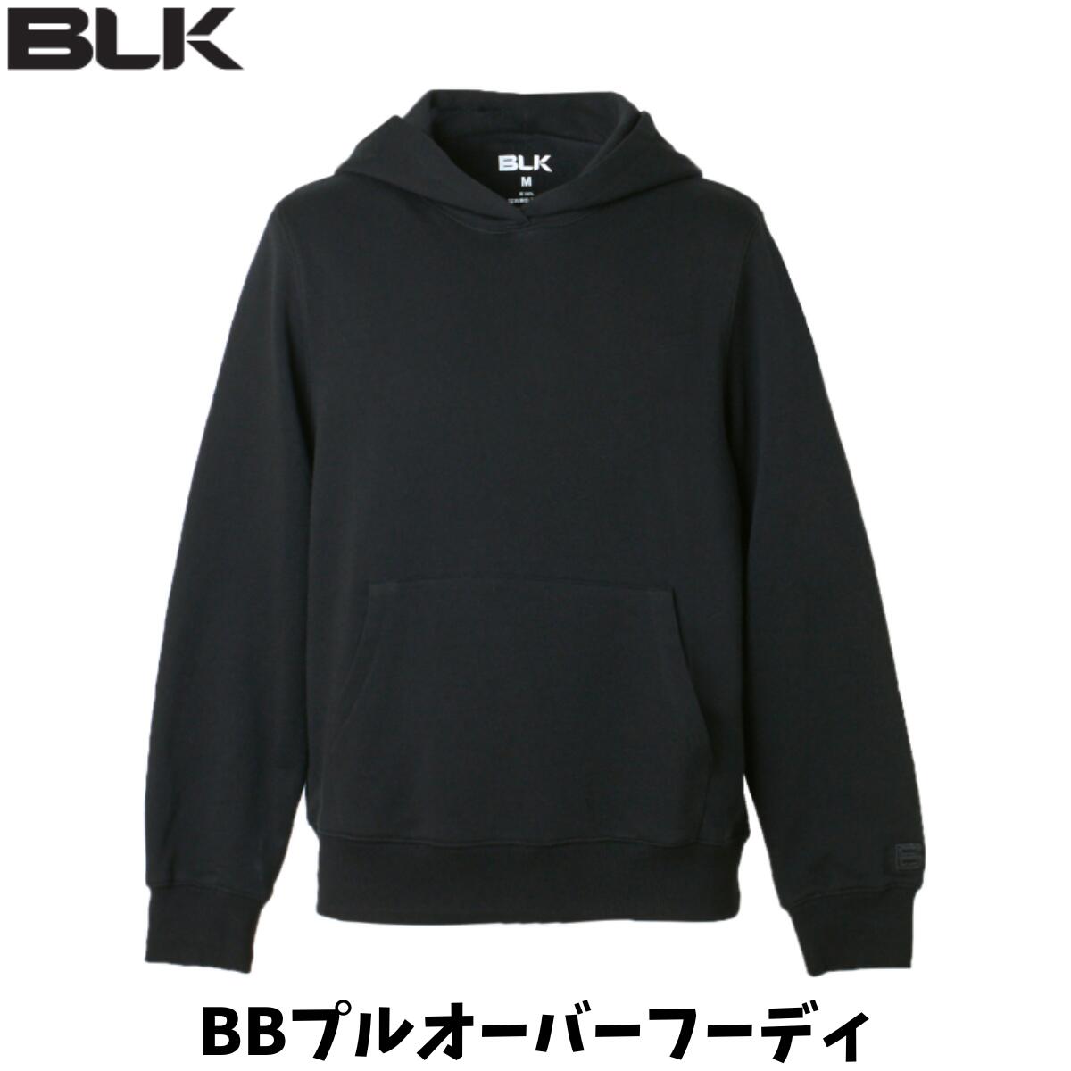 【メール便発送】BLK BBプルオーバーフーディ パーカー 綿 スウェット トップス メンズ アウター スポーツ ラグビー ウォームアップ 練習 移動着 トレー...