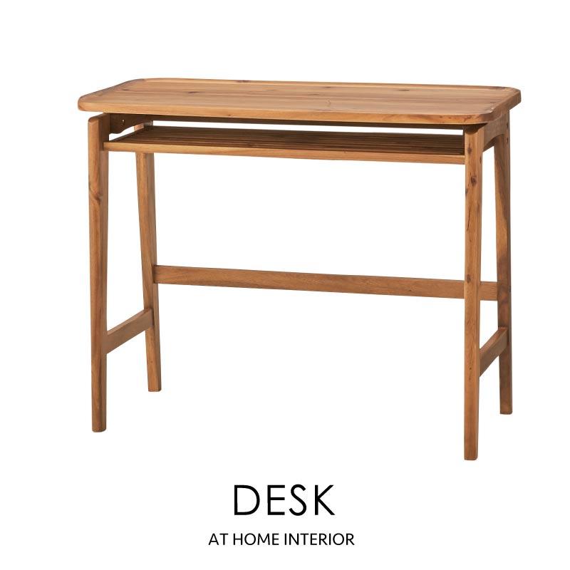【テーブル セール】デスク 机 幅90 木製 アカシア トレー型 学習机 書斎 おしゃれ 新生活 父の日