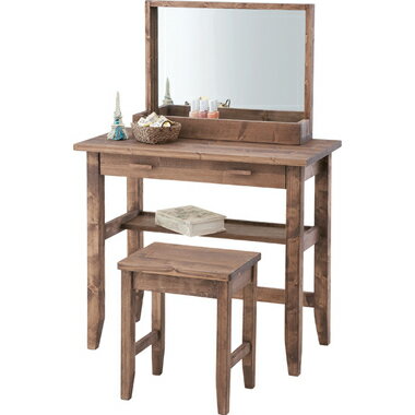 [クーポンで全品10%OFF] ミラー 鏡 かがみ 卓上 卓上鏡 卓上ミラー 長方形 飛散防止 安全 木製 天然木 パイン アンティーク ビンテージ ヴィンテージ ドレッサー 化粧台 ブラウン 茶色 おしゃれ オシャレ シンプル 東谷 [3]