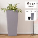 \ レビュー特典あり★ / プランター 8号用 幅33cm 高さ72cm 観葉植物 フェイクグリーン モダン シック コンクリート ガーデニング グリーン セメント インナーボックス 玄関 寝室 リビング アジャスター 軽量 軽い グレー ブラック モノトーン
