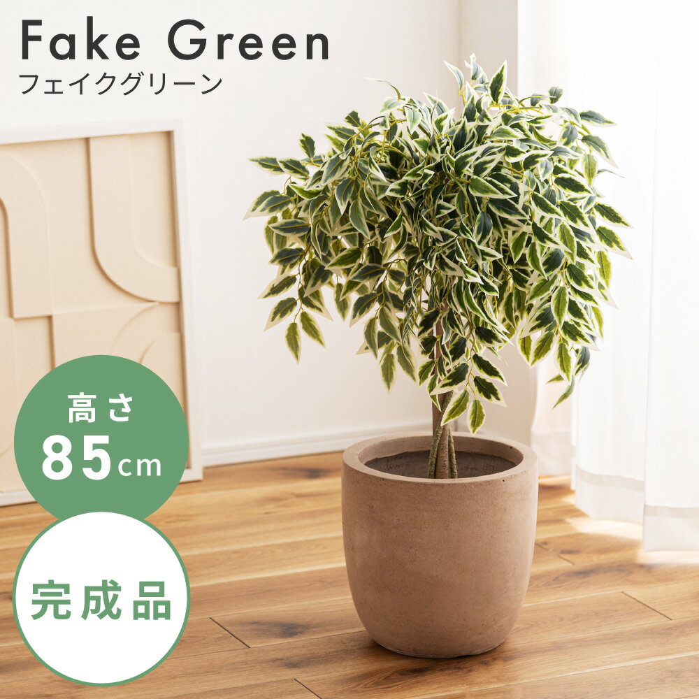 Benjamin - フェイクグリーン ベンジャミン グリーン 人工観葉 観葉植物 インテリア リーフ 癒し 植物 お手入れ簡単 完成品 単品販売 カフェ おしゃれ シンプル 父の日