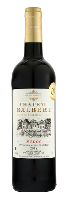 シャトー サルベール メドック 2018 750ml　｜　赤 ワイン フランス ボルドー メドック 金賞受賞 2018 Chateau Salbert