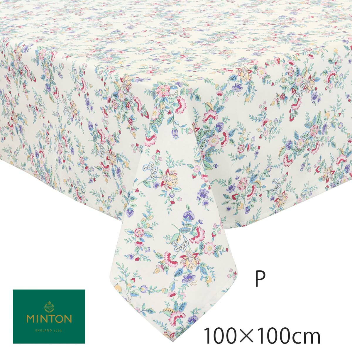 楽天市場】ミントン（サイズ（テーブルクロス）100cm × 100cm