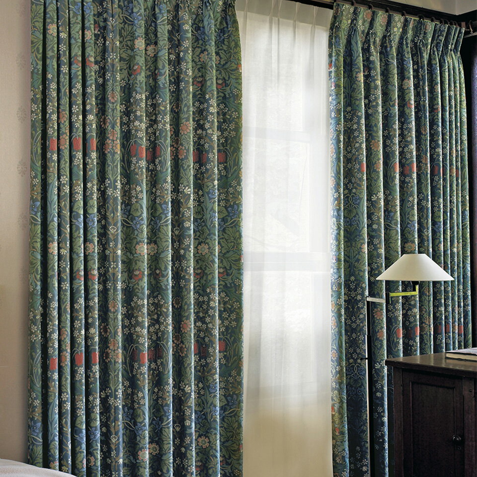 ドレープカーテンMORRISブラッ...