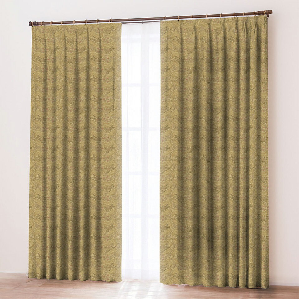 【公式】 【受注生産品】 ドレープカーテン MORRIS （ ウィリアムモリス ) ラークスパア 約2.3倍ヒダ filo縫製 巾43〜308cm×丈60〜260cm 川島織物セルコン 送料無料 MM5957 【生産終了予定】