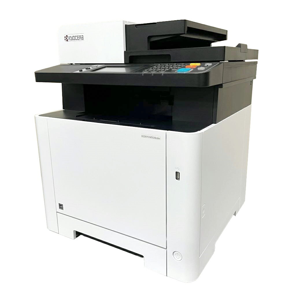 京セラ A4カラー複合機 ECOSYS M5526cdw フルカラー コピー FAX プリンター スキャナー 両面印刷 卓上コンパクト 最大原稿A4 白黒1枚 カラー6枚 有線LAN 無線LAN USB カセット1段 手差し コピー機 【送料無料】【中古】