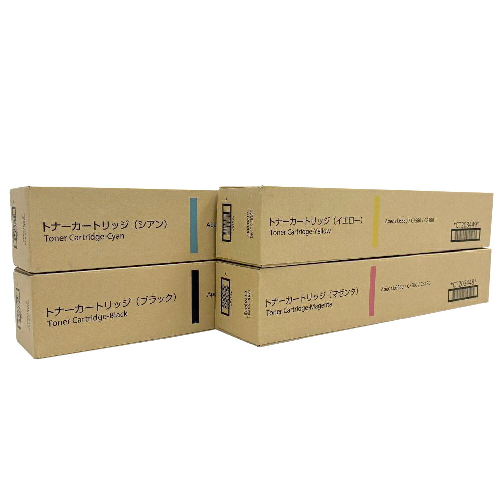 樂天商城 - 富士フイルムビジネスイノベーション 純正トナーカートリッジ CT203446 CT203447 CT203448 CT203449 4色セット 適合機種：Apeos C6580 Apeos C7580 Apeos C8180 【送料無料】【平日午後4時までにご注文確定なら当日発送致します】