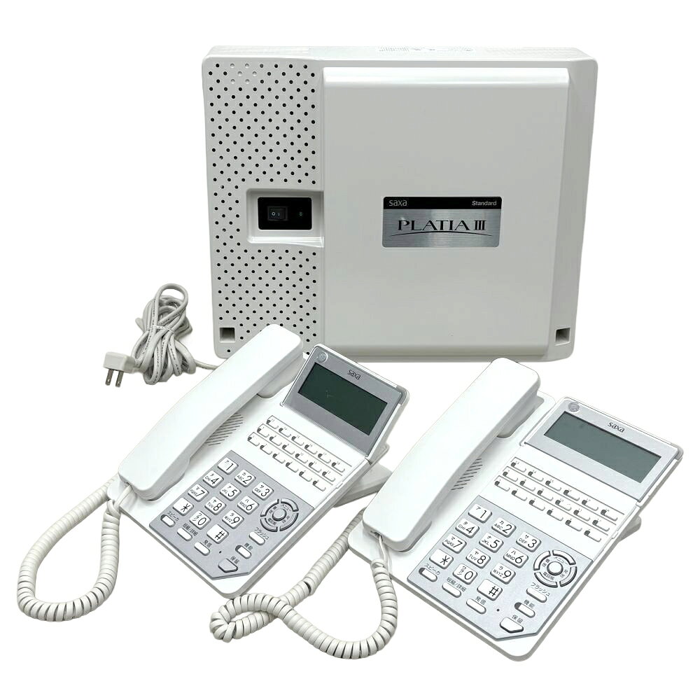 樂天商城 - SAXA サクサ ビジネスホン PLATIA III Standard PT3000Std TD1010 電話機セット FTフォン用VoIP回線16局線 ルーター機能 18ボタン標準電話機 ギガビット ビジネスオフィス用 【送料無料】【中古】