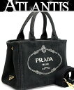 プラダ PRADA カナパ ミニ 2WAYバッグ キャンバス 黒 【64594】