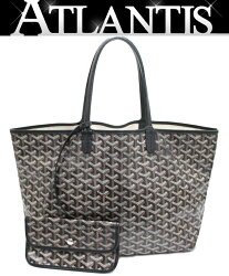 ゴヤール GOYARD サンルイPM トートバッグ 黒 ゴヤールキャンバス 【65017】